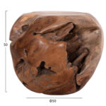 ΒΟΗΘΗΤΙΚΟ ΤΡΑΠΕΖΙ FB918295 ΞΥΛΟ TEAK--ΦΥΣΙΚΟ 50x50x50Υεκ. - Image 2