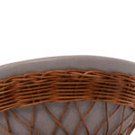 ΒΟΗΘΗΤΙΚΟ ΤΡΑΠΕΖΙ ΣΤΡΟΓΓΥΛΟ DELIA FB918167.03 FIBER CEMENT ΓΚΡΙ & RATTAN Φ40x45Υεκ - Image 7