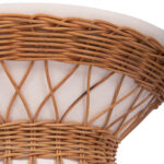 ΒΟΗΘΗΤΙΚΟ ΤΡΑΠΕΖΙ ΣΤΡΟΓΓΥΛΟ FB918167.02 FIBER CEMENT ΛΕΥΚΟ & RATTAN Φ40x45Υεκ - Image 9