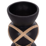 ΔΙΑΚΟΣΜΗΤΙΚΟ ΒΑΖΟ ΔΑΠΕΔΟΥ FB94672.01S TERRACOTTA ΜΑΥΡΟ-RATTAN Φ27.5x50Υ - Image 5