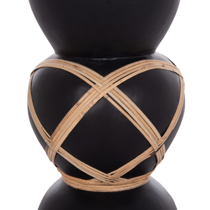 ΔΙΑΚΟΣΜΗΤΙΚΟ ΒΑΖΟ ΔΑΠΕΔΟΥ FB94672.01S TERRACOTTA ΜΑΥΡΟ-RATTAN Φ27.5x50Υ - Image 6