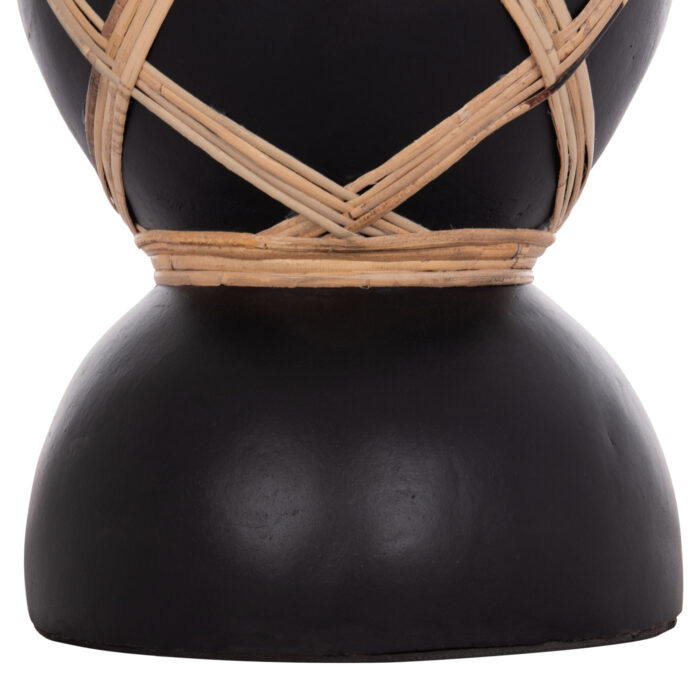 ΔΙΑΚΟΣΜΗΤΙΚΟ ΒΑΖΟ ΔΑΠΕΔΟΥ FB94672.01S TERRACOTTA ΜΑΥΡΟ-RATTAN Φ27.5x50Υ - Image 7