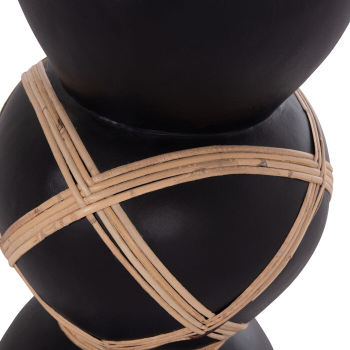 ΔΙΑΚΟΣΜΗΤΙΚΟ ΒΑΖΟ ΔΑΠΕΔΟΥ FB94672.01S TERRACOTTA ΜΑΥΡΟ-RATTAN Φ27.5x50Υ - Image 9