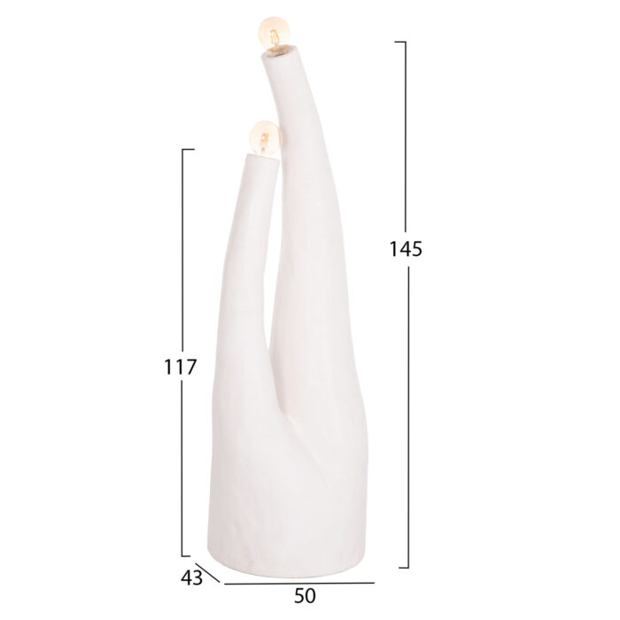 ΔΙΑΚΟΣΜΗΤΙΚΟ ΦΩΤΙΣΤΙΚΟ ΔΑΠΕΔΟΥ FB94702.02 FIBER CEMENT-ΛΕΥΚΟ 50x43x145Υεκ - Image 2