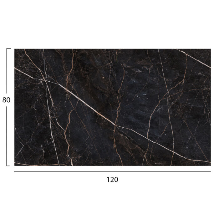 ΕΠΙΦΑΝΕΙΑ ΤΡΑΠΕΖΙΟΥ HPL ΟΡΘΟΓΩΝΙΑ FB95840.34 BLACK MARBLE 120x80εκ. - Image 2