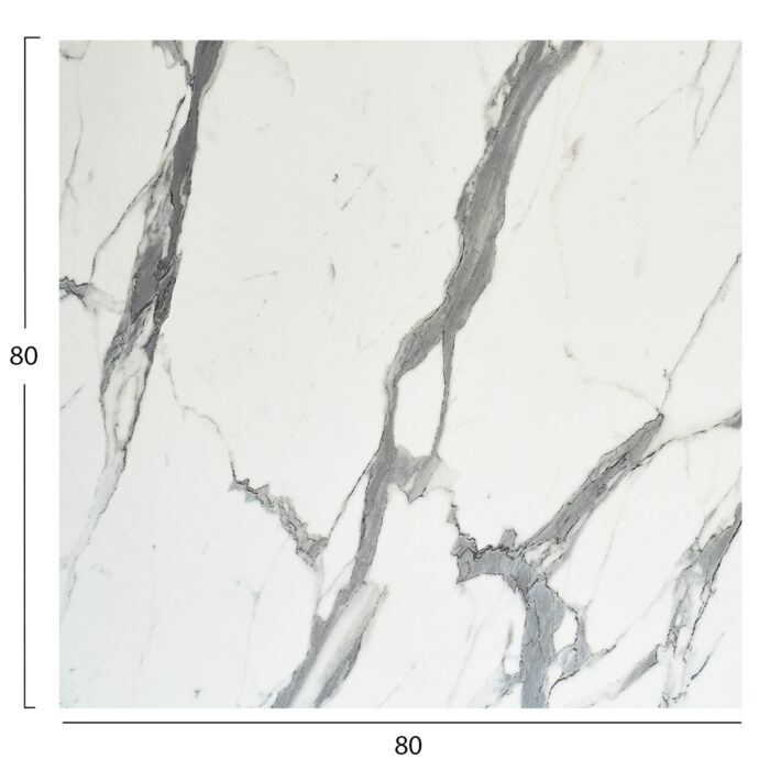 ΕΠΙΦΑΝΕΙΑ ΤΡΑΠΕΖΙΟΥ ΤΕΤΡΑΓΩΝΗ HPL FB95839.31 WHITE MARBLE 80x80εκ - Image 2