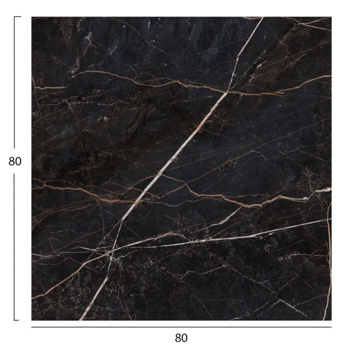 ΕΠΙΦΑΝΕΙΑ ΤΡΑΠΕΖΙΟΥ ΤΕΤΡΑΓΩΝΗ HPL FB95839.34 BLACK MARBLE 80x80εκ - Image 2