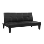 ΚΑΝΑΠΕΣ ΚΡΕΒΑΤΙ 3Θ FB93002.02 ΜΑΥΡΟΣ PU ΜΕ ΓΑΖΙΑ 186x90x82