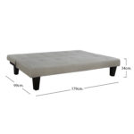 ΚΑΝΑΠΕΣ ΚΡΕΒΑΤΙ FB93000.01 ΥΦΑΣΜΑ ΜΠΕΖ 179x80x79 εκ. - Image 6
