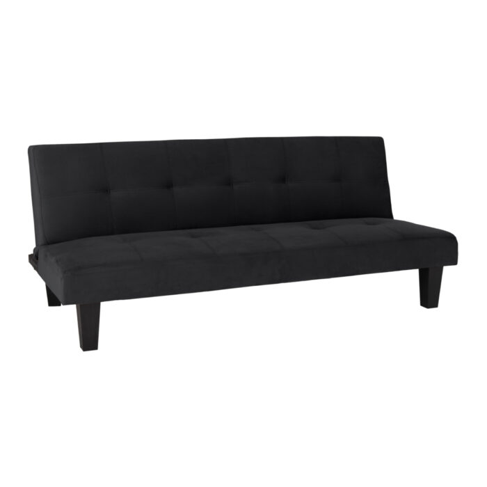 ΚΑΝΑΠΕΣ ΚΡΕΒΑΤΙ FB93000.14 ΜΑΥΡΟ ΒΕΛΟΥΔΟ 180x83x75Y εκ. - Image 1