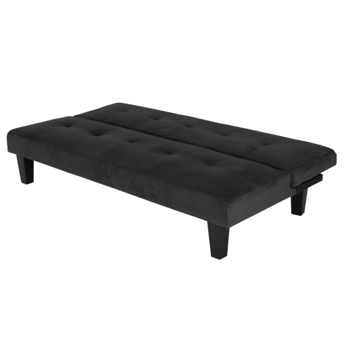 ΚΑΝΑΠΕΣ ΚΡΕΒΑΤΙ FB93000.14 ΜΑΥΡΟ ΒΕΛΟΥΔΟ 180x83x75Y εκ. - Image 3