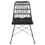 ΚΑΡΕΚΛΑ ΕΞ.ΧΩΡΟY FB95453.12 ΜΕΤΑΛΛΟ-ΜΑΞΙΛΑΡΙ-WICKER ΜΑΥΡΟ 52x52x83,5Yεκ. - Image 3