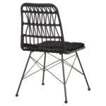 ΚΑΡΕΚΛΑ ΕΞ.ΧΩΡΟY FB95453.12 ΜΕΤΑΛΛΟ-ΜΑΞΙΛΑΡΙ-WICKER ΜΑΥΡΟ 52x52x83,5Yεκ. - Image 5