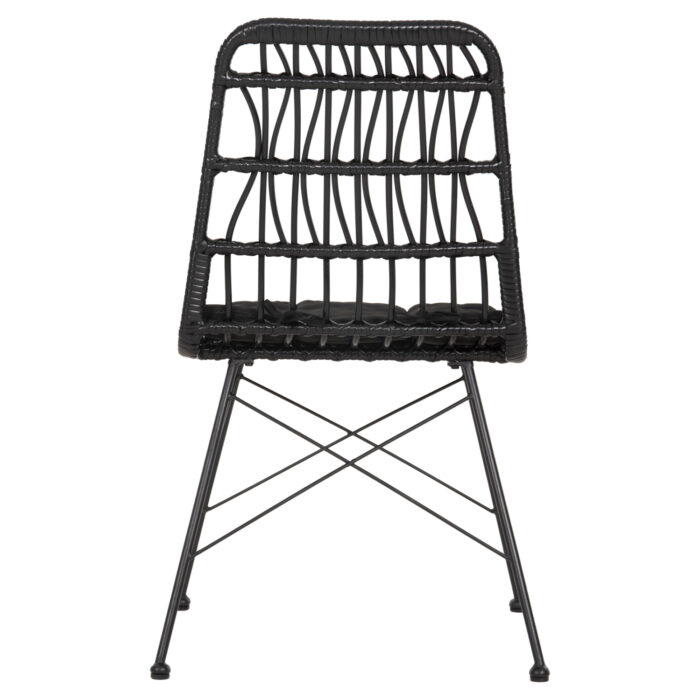 ΚΑΡΕΚΛΑ ΕΞ.ΧΩΡΟY FB95453.12 ΜΕΤΑΛΛΟ-ΜΑΞΙΛΑΡΙ-WICKER ΜΑΥΡΟ 52x52x83,5Yεκ. - Image 6