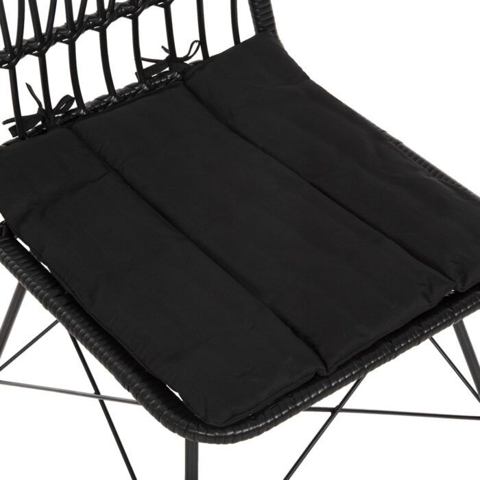 ΚΑΡΕΚΛΑ ΕΞ.ΧΩΡΟY FB95453.12 ΜΕΤΑΛΛΟ-ΜΑΞΙΛΑΡΙ-WICKER ΜΑΥΡΟ 52x52x83,5Yεκ. - Image 8