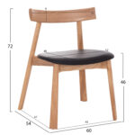 KΑΡΕΚΛΑ ΤΡΑΠΕΖΑΡΙΑΣ FB918245.04 RUBBERWOOD-ΜΑΥΡΟ PU 60x54x72Υεκ - Image 2
