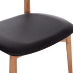KΑΡΕΚΛΑ ΤΡΑΠΕΖΑΡΙΑΣ FB918245.04 RUBBERWOOD-ΜΑΥΡΟ PU 60x54x72Υεκ - Image 8