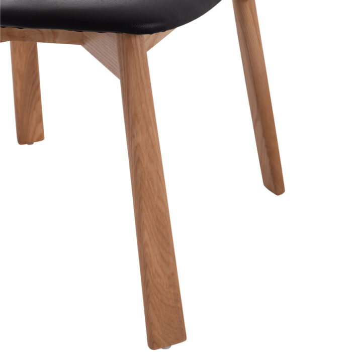 KΑΡΕΚΛΑ ΤΡΑΠΕΖΑΡΙΑΣ FB918245.04 RUBBERWOOD-ΜΑΥΡΟ PU 60x54x72Υεκ - Image 9