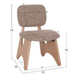 ΚΑΡΕΚΛΑ ΤΡΑΠΕΖΑΡΙΑΣ FB918248.01 ΚΑΦΕ ΥΦΑΣΜΑ-PLYWOOD ΧΡΩΜΑ ΔΡΥΟΣ 53x56x78Υεκ. - Image 2