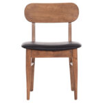 KΑΡΕΚΛΑ ΤΡΑΠΕΖΑΡΙΑΣ FB99945.03 ΚΑΡΥΔΙ RUBBERWOOD-ΜΑΥΡΟ PU 51x48x79Υεκ - Image 3
