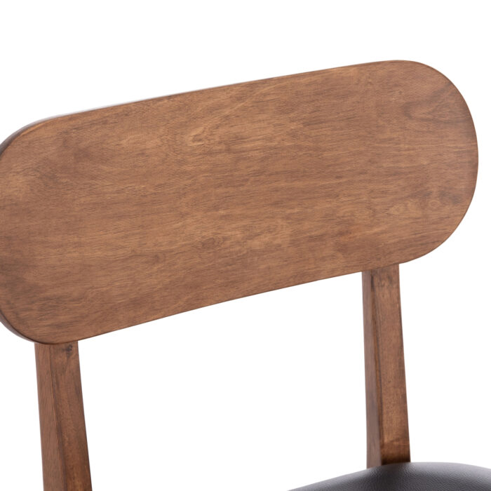 KΑΡΕΚΛΑ ΤΡΑΠΕΖΑΡΙΑΣ FB99945.03 ΚΑΡΥΔΙ RUBBERWOOD-ΜΑΥΡΟ PU 51x48x79Υεκ - Image 7