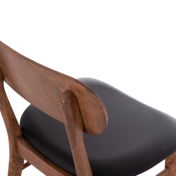 KΑΡΕΚΛΑ ΤΡΑΠΕΖΑΡΙΑΣ FB99945.03 ΚΑΡΥΔΙ RUBBERWOOD-ΜΑΥΡΟ PU 51x48x79Υεκ - Image 9