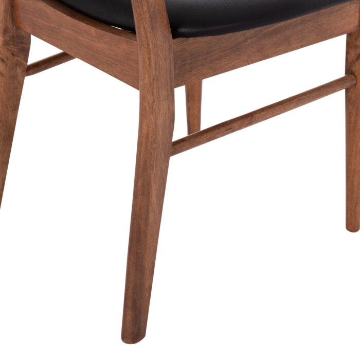 KΑΡΕΚΛΑ ΤΡΑΠΕΖΑΡΙΑΣ FB99945.03 ΚΑΡΥΔΙ RUBBERWOOD-ΜΑΥΡΟ PU 51x48x79Υεκ - Image 10