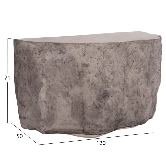 ΚΟΝΣΟΛΑ ΒΡΑΧΟΣ FB918152.03 FIBER CEMENT ΣΕ ΓΚΡΙ--120x50x71Υεκ. - Image 2