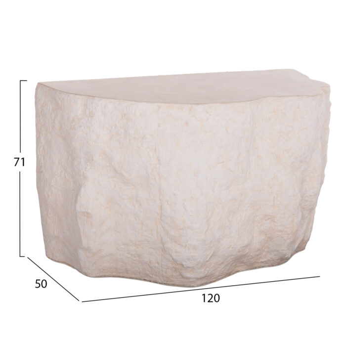 ΚΟΝΣΟΛΑ ΒΡΑΧΟΣ FB918152.02 FIBER CEMENT ΣΕ ΛΕΥΚΟ--120x50x71Υεκ. - Image 2