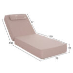 ΜΑΞΙΛΑΡΙ ΞΑΠΛΩΣΤΡΑΣ FB921094.02 OLEFIN ΜΠΕΖ ΜΕ FOAM 198x70x20Υεκ - Image 2