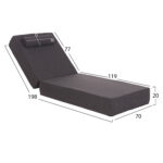 ΜΑΞΙΛΑΡΙ ΞΑΠΛΩΣΤΡΑΣ FB921094.03 OLEFIN ΣΚΟΥΡΟ ΓΚΡΙ ΜΕ FOAM 198x70x20Υεκ - Image 2