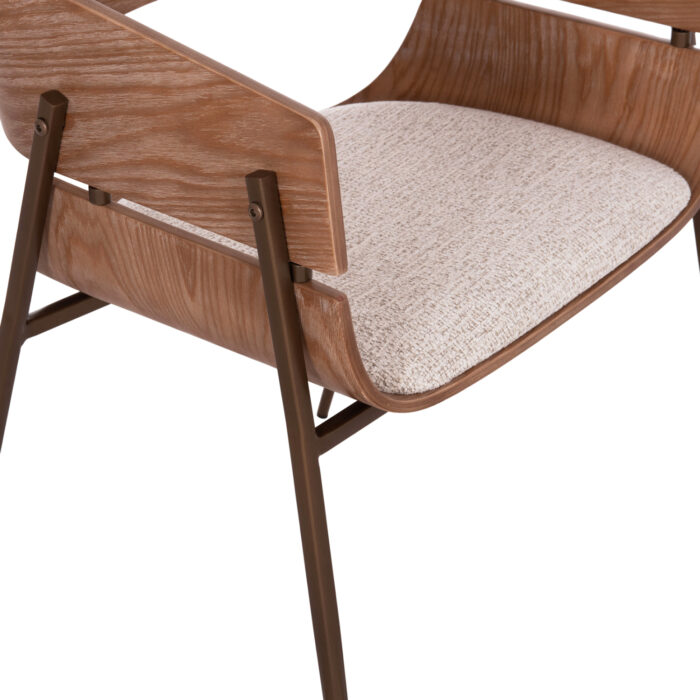 ΠΟΛΥΘΡΟΝΑ FB918254.01 PLYWOOD ΣΕ WHITEWASH--ΜΕΤΑΛΛΟ ΣΕ ΧΑΛΚΙΝΟ 55,5x55x72Υεκ. - Image 9