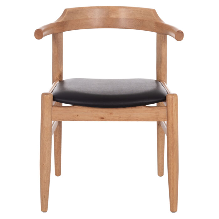 ΠΟΛΥΘΡΟΝΑ FB99946.01 RUBBERWOOD ΣΕ LIGHT OAK & PU ΣΕ ΜΑΥΡΟ 57x53x72Υεκ - Image 3