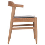 ΠΟΛΥΘΡΟΝΑ FB99946.01 RUBBERWOOD ΣΕ LIGHT OAK & PU ΣΕ ΜΑΥΡΟ 57x53x72Υεκ - Image 4
