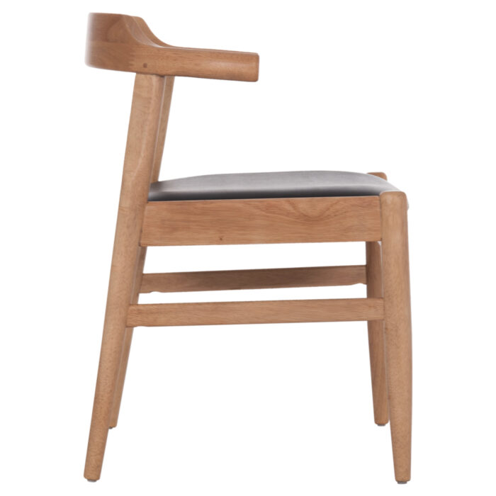 ΠΟΛΥΘΡΟΝΑ FB99946.01 RUBBERWOOD ΣΕ LIGHT OAK & PU ΣΕ ΜΑΥΡΟ 57x53x72Υεκ - Image 4