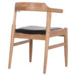 ΠΟΛΥΘΡΟΝΑ FB99946.01 RUBBERWOOD ΣΕ LIGHT OAK & PU ΣΕ ΜΑΥΡΟ 57x53x72Υεκ - Image 5