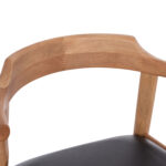 ΠΟΛΥΘΡΟΝΑ FB99946.01 RUBBERWOOD ΣΕ LIGHT OAK & PU ΣΕ ΜΑΥΡΟ 57x53x72Υεκ - Image 7