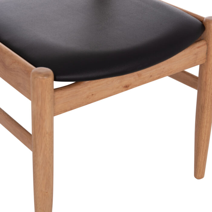 ΠΟΛΥΘΡΟΝΑ FB99946.01 RUBBERWOOD ΣΕ LIGHT OAK & PU ΣΕ ΜΑΥΡΟ 57x53x72Υεκ - Image 8