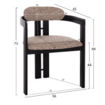 ΠΟΛΥΘΡΟΝΑ ΤΡΑΠΕΖΑΡΙΑΣ FB918247.02 ΚΑΦΕ ΥΦΑΣΜΑ--PLYWOOD ΣΕ ΜΑΥΡΟ 56x45x73Υεκ - Image 2