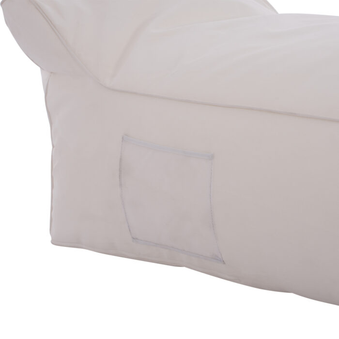 ΠΟΥΦ ΞΑΠΛΩΣΤΡΑ WADELIN FB95774.11 ΜΕ TEXTILINE ΛΕΥΚΟ 190x80x40-60Υ εκ. - Image 7