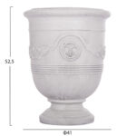 ΣΕΤ 3ΤΜΧ ΓΛΑΣΤΡΕΣ ΜΕ ΑΝΑΓΛΥΦΟ FB94729 FIBERCLAY-ΣΕ ΥΠΟΛΕΥΚΟ Φ58x72.5Υεκ - Image 3