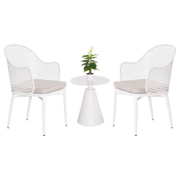 ΣΕΤ LOUNGE 3TMX ΕΞ.ΧΩΡΟΥ FB921106.02 ΑΛΟΥΜΙΝΙΟ ΣΕ ΛΕΥΚΟ - Image 1