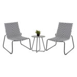 ΣΕΤ LOUNGE 3TMX ΕΞ.ΧΩΡΟΥ FB921193 ΜΕΤΑΛΛΟ ΣΕ ΓΚΡΙ--ΣΥΝΘ.RATTAN ΣΕ ΛΕΥΚΟ-ΜΑΥΡΟ