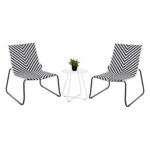ΣΕΤ LOUNGE 3TMX ΕΞ.ΧΩΡΟΥ FB921193.02 ΜΕΤΑΛΛΟ ΚΑΙ ΣΥΝΘ.RATTAN ΣΕ ΛΕΥΚΟ-ΜΑΥΡΟ