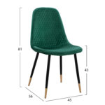 ΣΕΤ ΤΡΑΠΕΖΑΡΙΑΣ 5ΤΜΧ FB911196.03 MDF TOP-ΒΕΛΟΥΔΟ ΚΥΠΑΡΙΣΣΙ & ΜΕΤΑΛΛΟ ΜΑΥΡΟ - Image 3