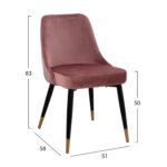 ΣΕΤ ΤΡΑΠΕΖΑΡΙΑΣ 5ΤΜΧ FB911198.02 MDF TOP-ΒΕΛΟΥΔΟ ΣΑΠΙΟ ΜΗΛΟ & ΜΕΤΑΛΛΟ ΜΑΥΡΟ - Image 3