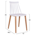 ΣΕΤ ΤΡΑΠΕΖΑΡΙΑΣ 5ΤΜΧ FB921172 MDF TOP ΣΕ ΛΕΥΚΟ-ΣΚΕΛΕΤΟΣ ΣΕ ΦΥΣΙΚΟ ΞΥΛΟΥ - Image 3