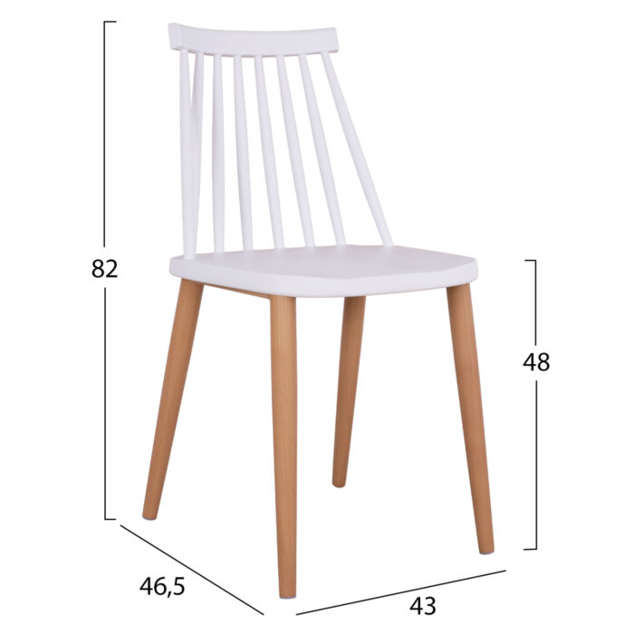 ΣΕΤ ΤΡΑΠΕΖΑΡΙΑΣ 5ΤΜΧ FB921172 MDF TOP ΣΕ ΛΕΥΚΟ-ΣΚΕΛΕΤΟΣ ΣΕ ΦΥΣΙΚΟ ΞΥΛΟΥ - Image 3