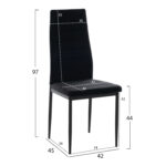 ΣΕΤ ΤΡΑΠΕΖΑΡΙΑΣ 5ΤΜΧ FB921173 MDF TOP ΜΑΥΡΟ-ΒΕΛΟΥΔΟ & ΜΕΤΑΛΛΟ ΜΑΥΡΟ - Image 3