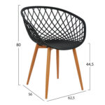 ΣΕΤ ΤΡΑΠΕΖΑΡΙΑΣ 5ΤΜΧ FB921174 MDF TOP & ΠΟΛΥΠΡΟΠΥΛΕΝΙΟ ΣΕ ΜΑΥΡΟ - Image 3